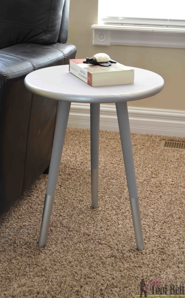 This project is so easy, 15 minutes and you have a mid-century modern side table.