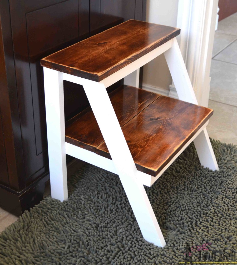 Give yourself a boost! Build this simple DIY step stool for those hard to reach places. Perfect kid step stool to wash hands. 