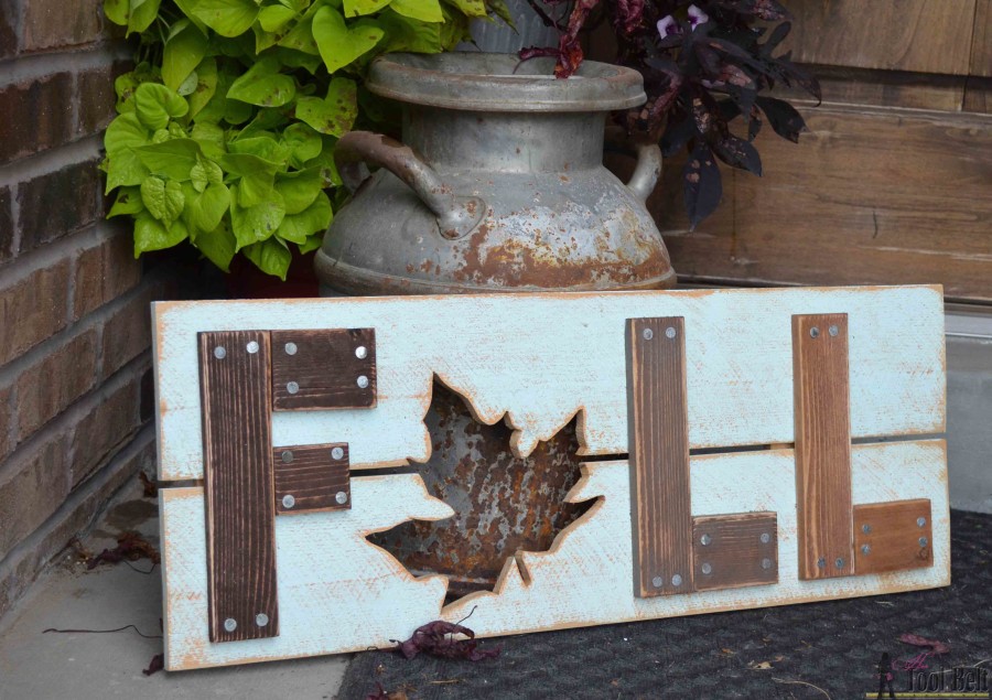 Celebrate and decorate for the cooler temps and changing leafs of Fall with a DIY wooden fall sign, full tutorial and plans. 