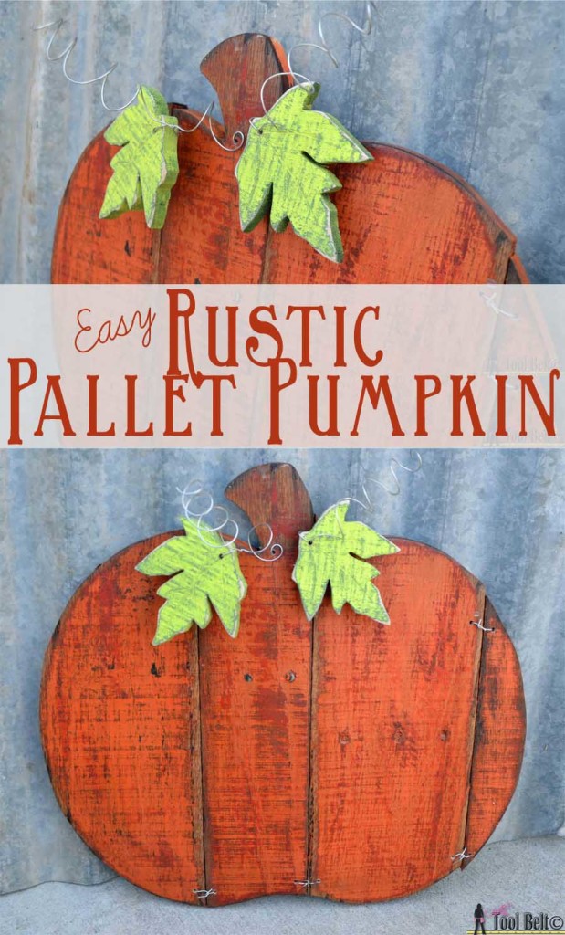 easy rustic pallet pumpkin