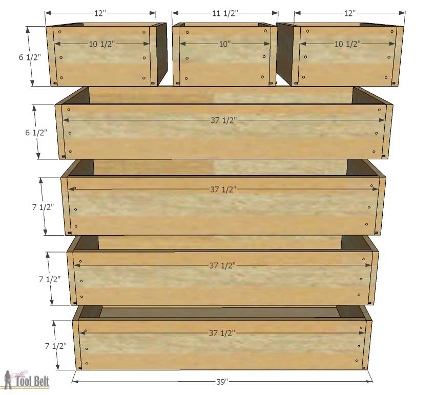The perfect dresser for my little princess. Free plans to build a roomy Empire dresser with 7 drawers. 