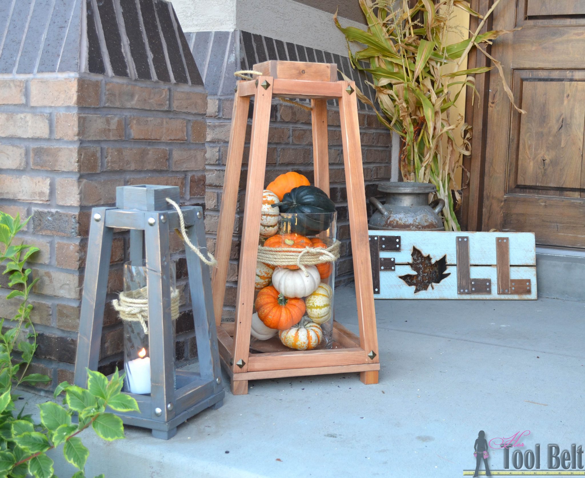 Rustic Wood Lanterns - Her Tool Belt