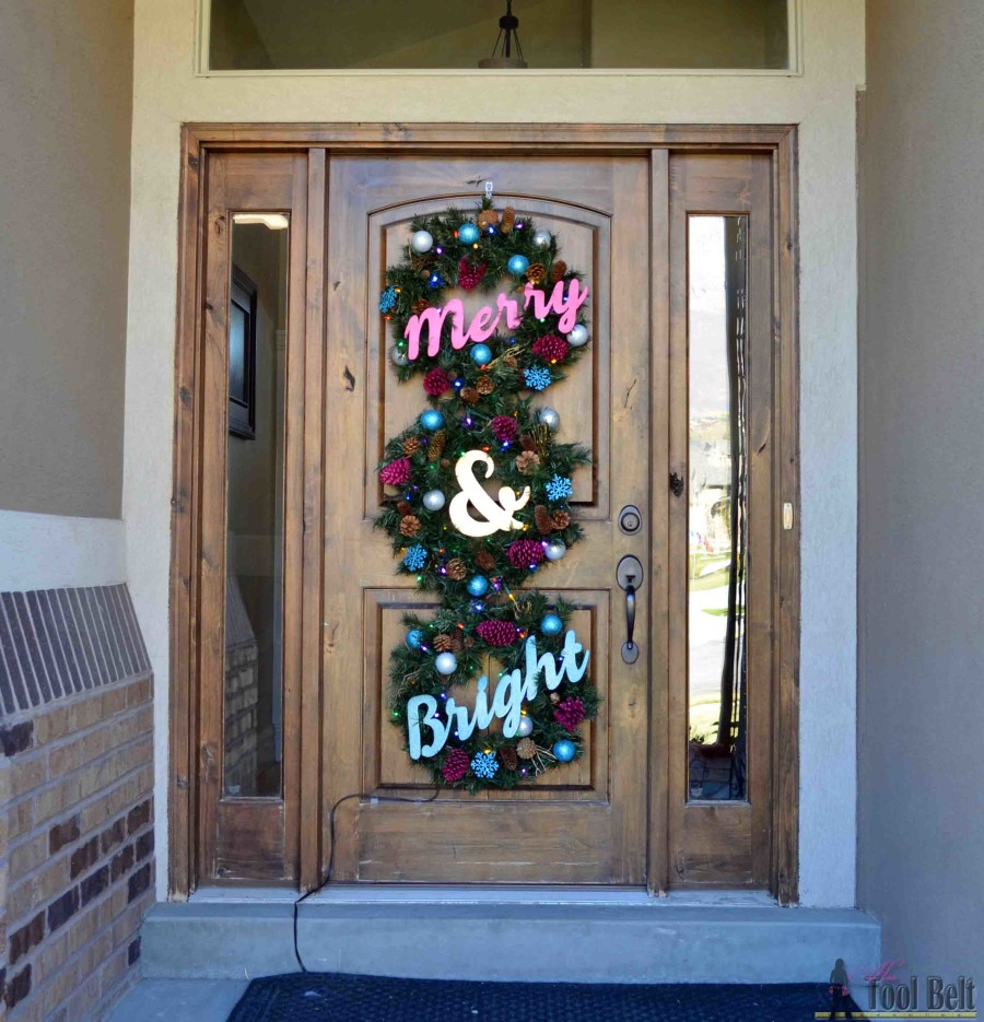 Create a very Merry and Bright Christmas Wreath Trio for your front door this holiday season.