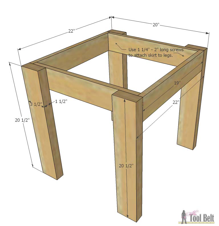 simple kid's table and chair set - her tool belt