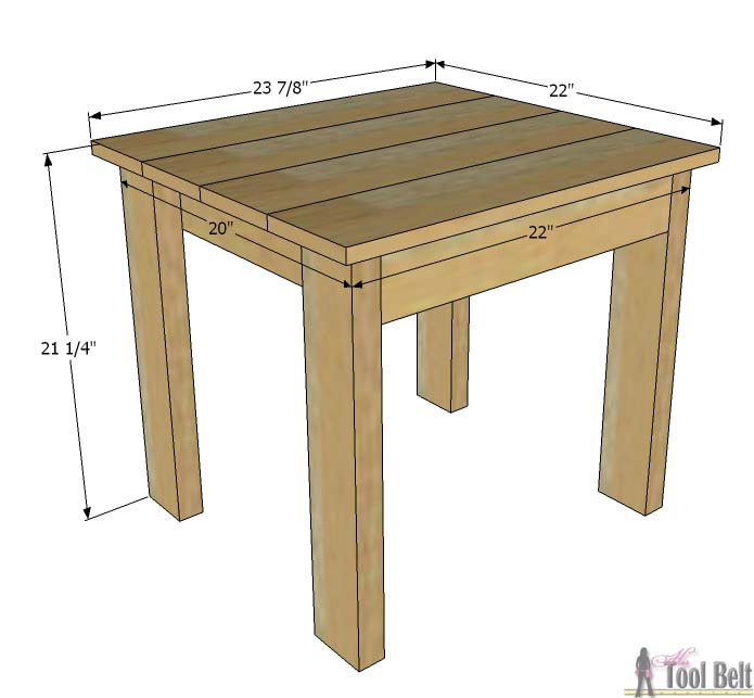 Kids table- dimensions - Her Tool Belt