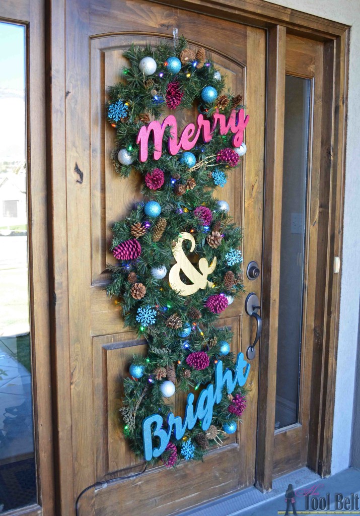 Create a very Merry and Bright Christmas Wreath Trio for your front door this holiday season.