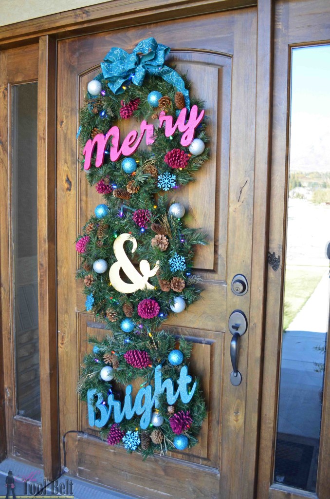 Create a very Merry and Bright Christmas Wreath Trio for your front door this holiday season.