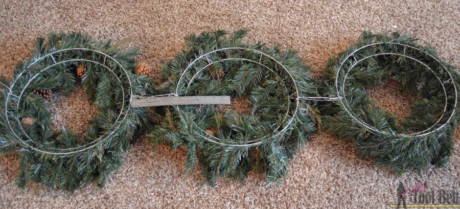 Create a very Merry and Bright Christmas Wreath Trio for your front door this holiday season.