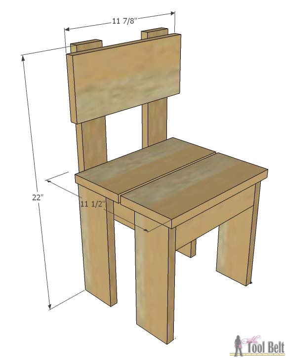 Simple Kid's Table and Chair Set - Her Tool Belt