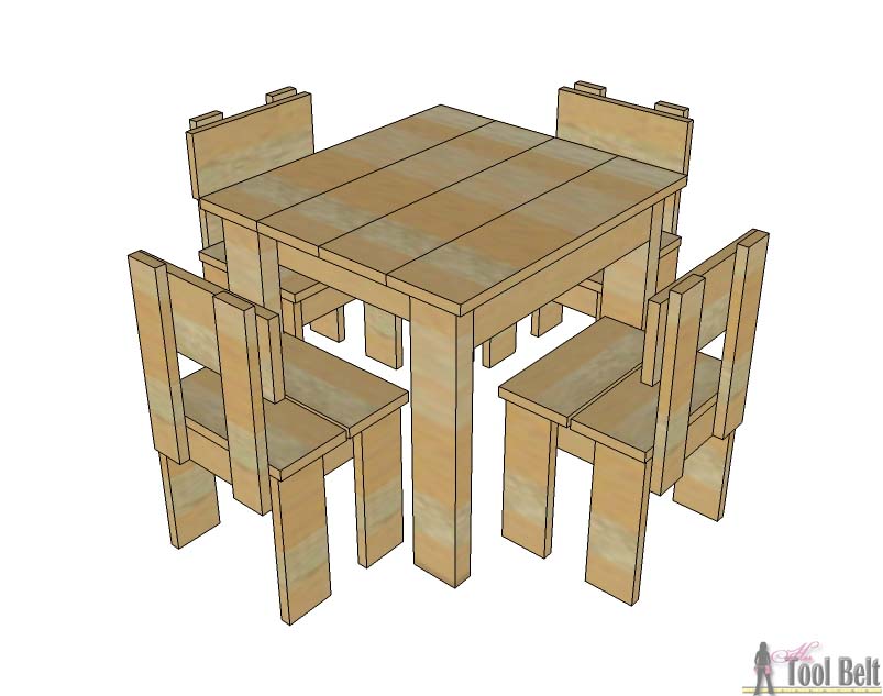 Simple Kid S Table And Chair Set Her Tool Belt