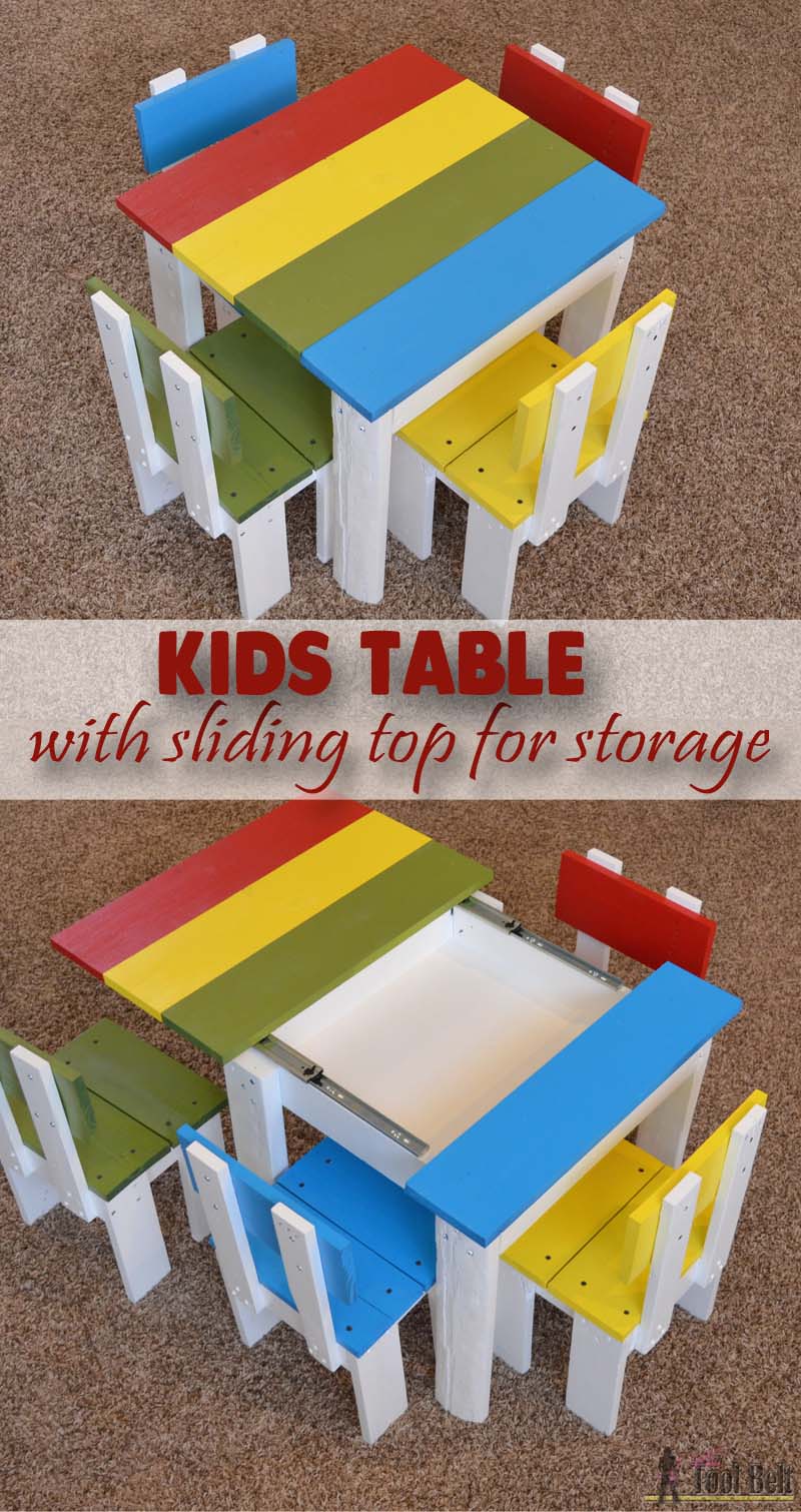 Simple Kid's Table and Chair Set - Her Tool Belt