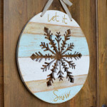 Let It Snow Wooden Snowflake