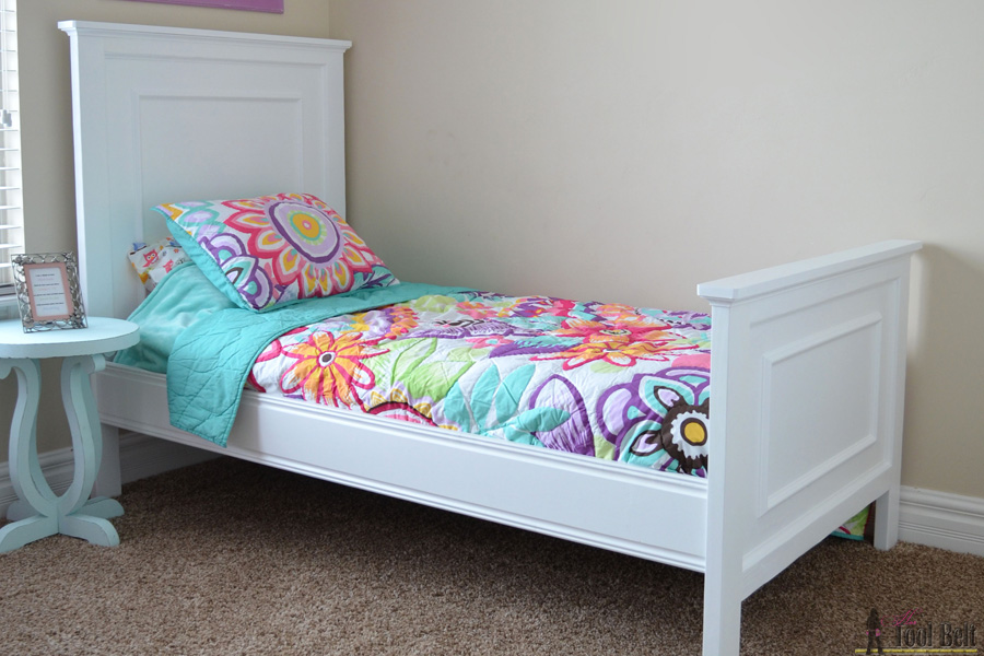 Twin Bed With Faux Raised Panel Her, How To Make A Twin Bed