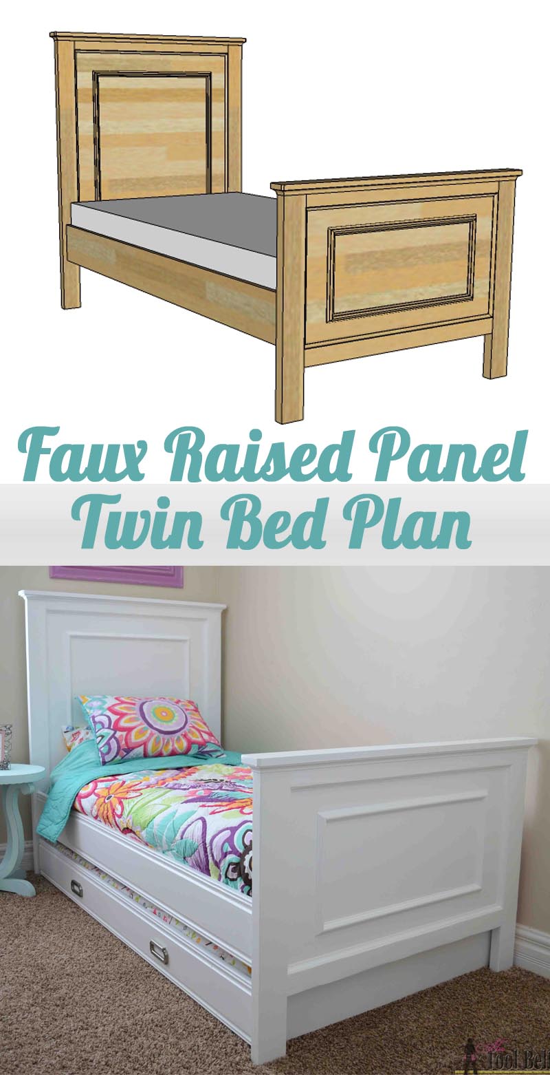 Faux raised panel twin bed plan - Her Tool Belt