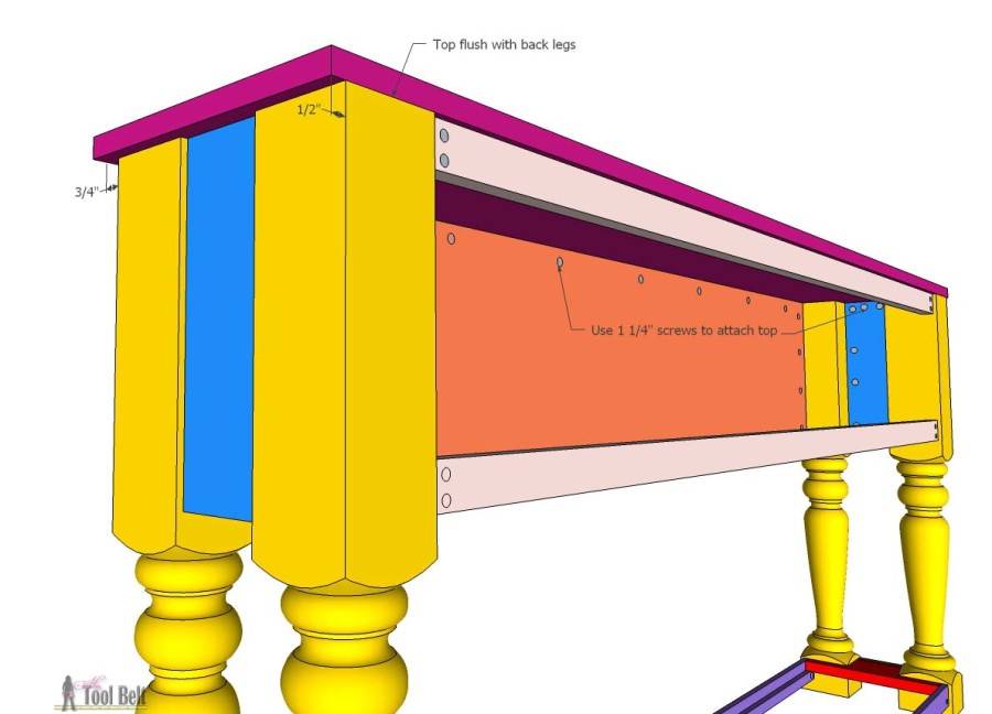 Need a stylish console table, perfect for your space? Free plans that you can easily customize the dimensions and build what you want. Buy the legs and DIY'ing is a breeze.