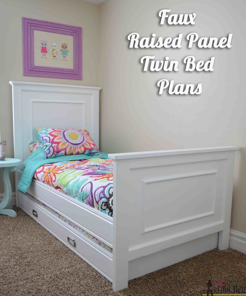 Twin Bed with Faux Raised Panel - Her Tool Belt