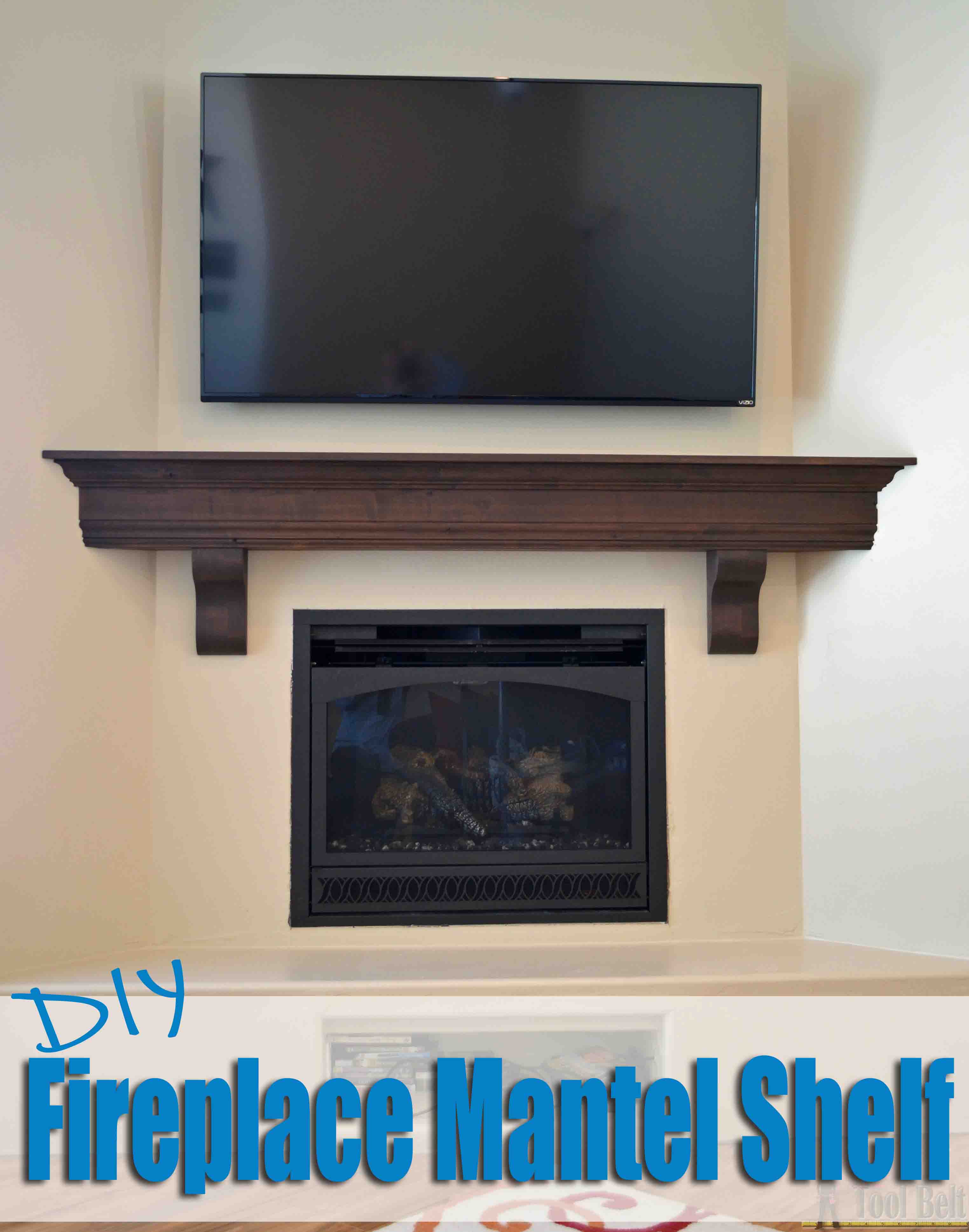 DIY Fireplace Mantel Shelf - Her Tool Belt DIY Fireplace Mantel Shelf - Her Tool Belt