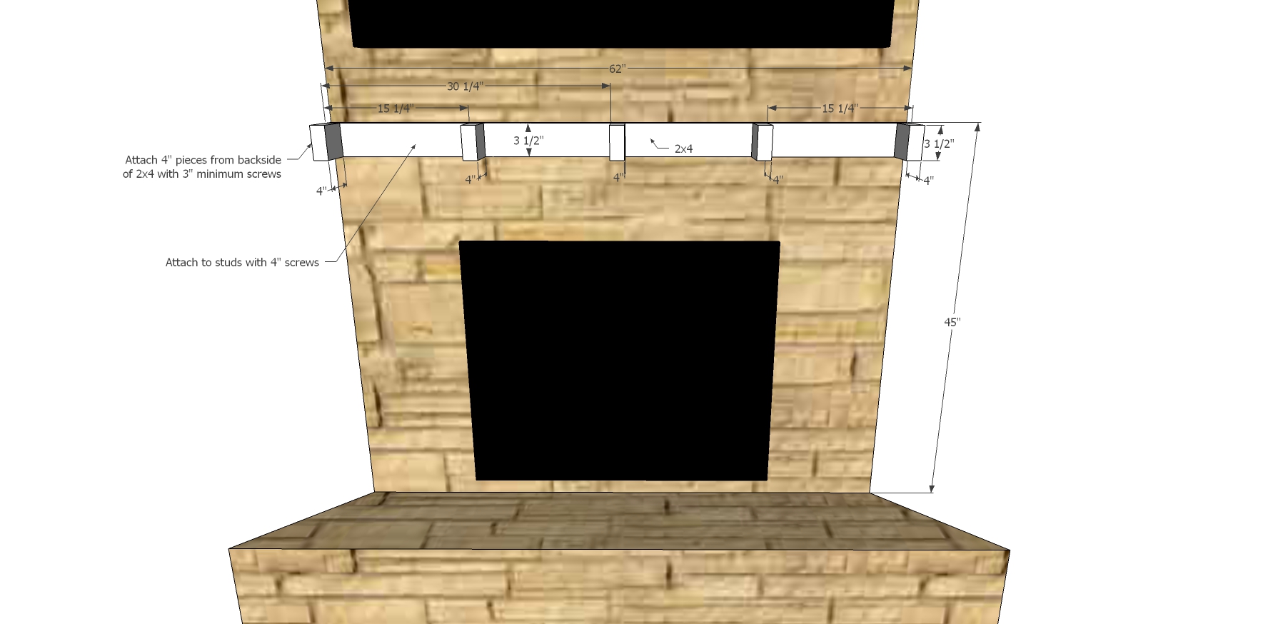Shop Rev-A-Shelf 14-in W x 59.31-in H Wood 1-Tier Cabinet ... DIY Fireplace Mantel Shelf - Her Tool Belt