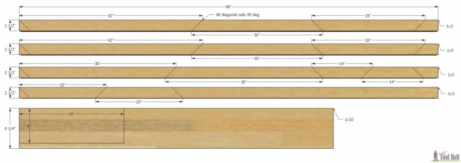 Hello Wooden Door Mat- cut diagram