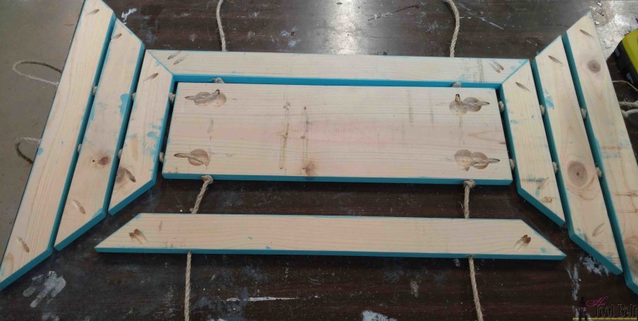wooden door mat assemble slats