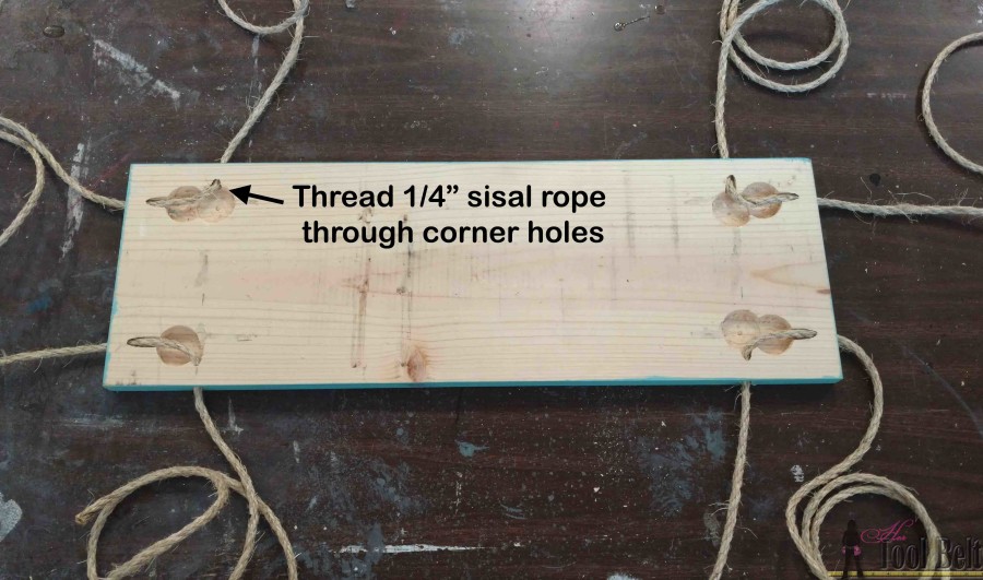 wooden door mat thread rope