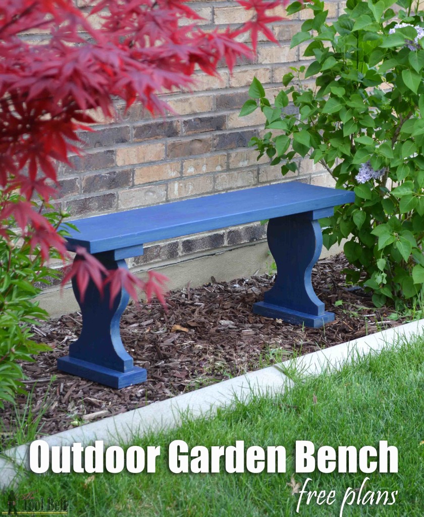 Cute little outdoor garden bench, only costs about $13 to build and uses one 2x12 board. Free plans