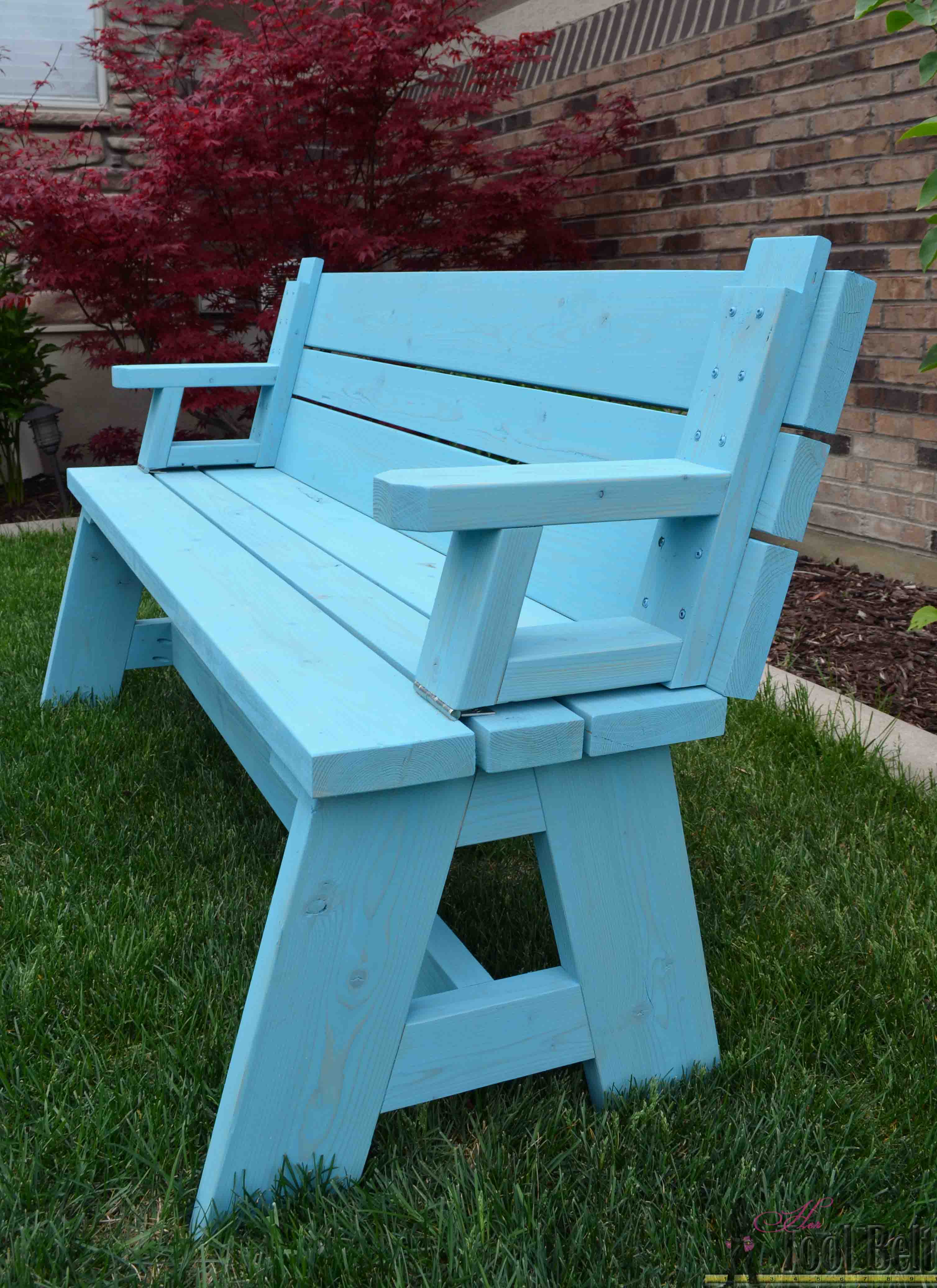 convertible picnic table and bench - her tool belt