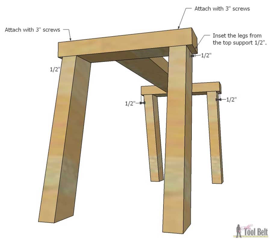 Build a cute little DIY bench for you porch or entry. Use 2x4's to build it for only about $13!!! Free plans