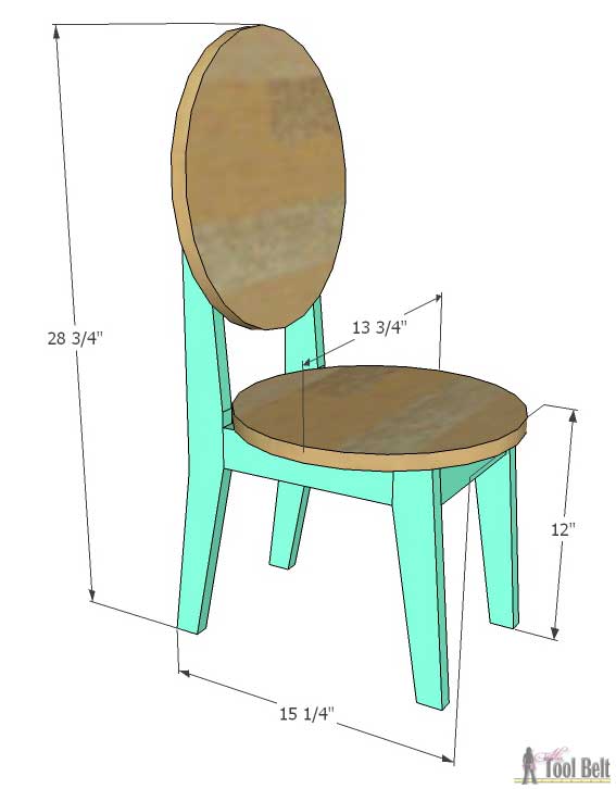 kids chair size