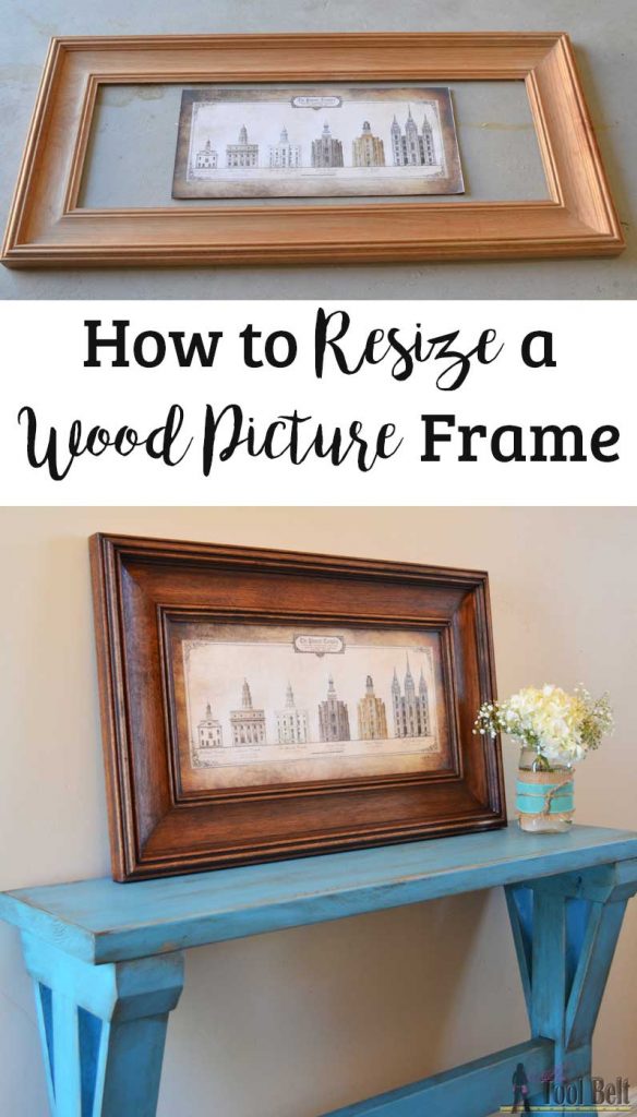 When the wrong sized picture frame is too good of a deal to pass up, use these tips to easily resize a wood picture frame.