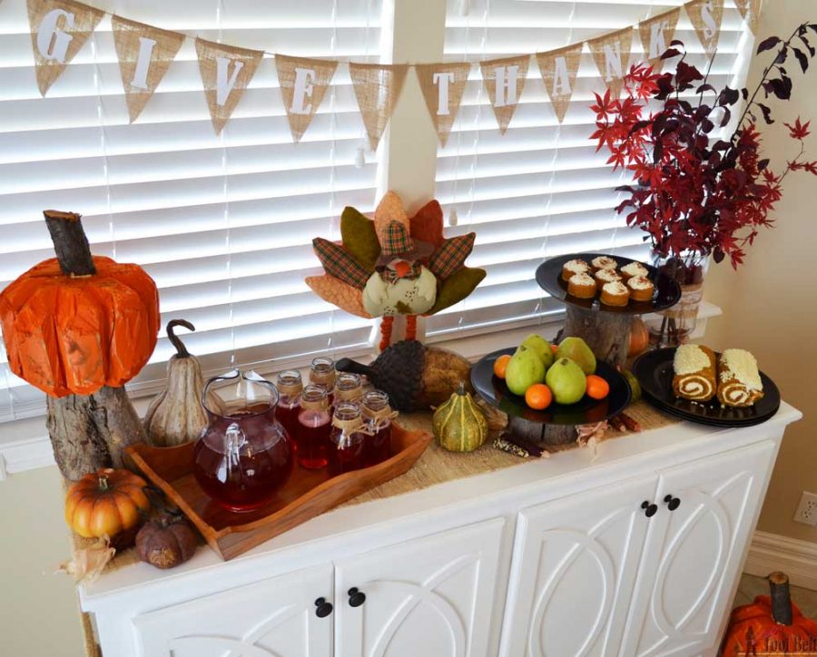 DIY Buffet or Sideboard with circle trim doors. This buffet cabinet boasts plenty of dining/kitchen supply storage. Free building plans.