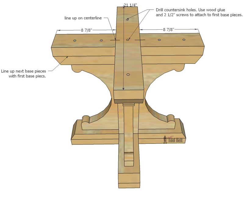 diy-round-pedestal-table-2nd-base-pieces - Her Tool Belt