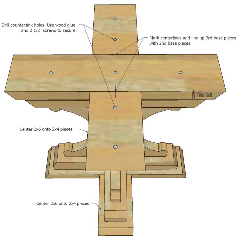 Farmhouse Style Round Pedestal Table - Her Tool Belt