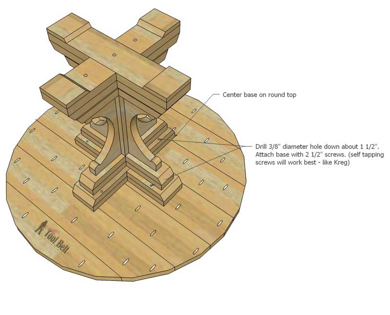 Farmhouse Style Round Pedestal Table - Her Tool Belt