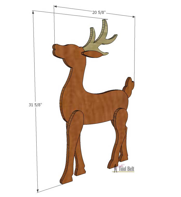 DIY Wood Reindeer Her Tool Belt