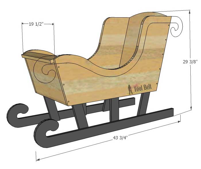 DIY Santa Sleigh with free pattern.