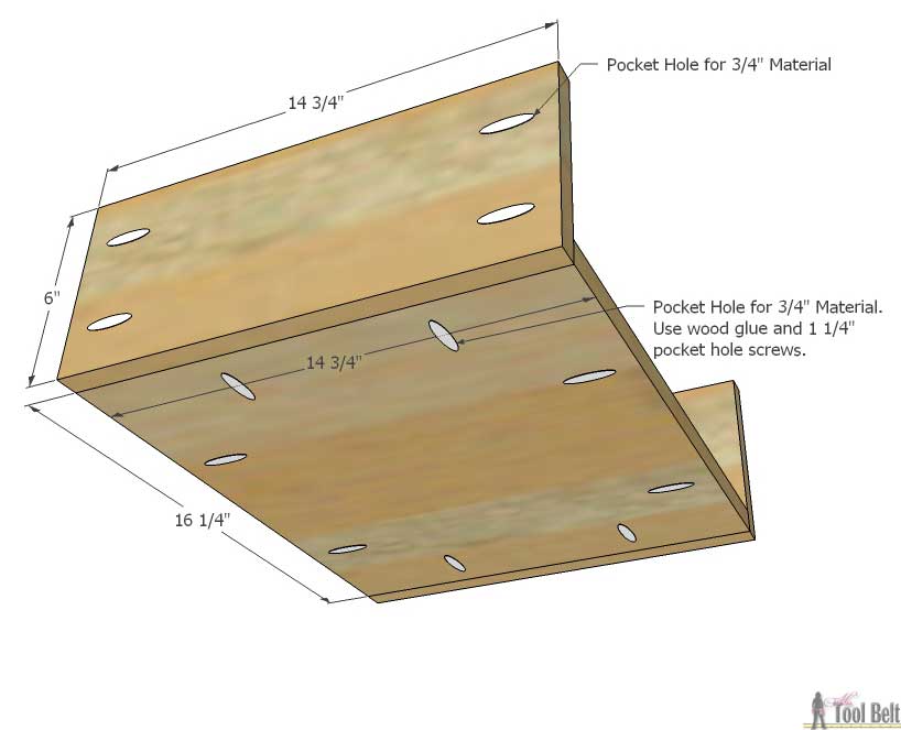  Plans gratuits pour construire une commode / table à langer à 5 tiroirs avec détail de planche à perles. 