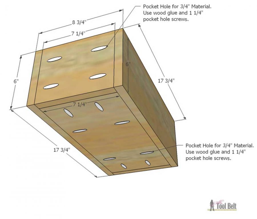  zdarma plánuje postavit DIY 5 zásuvkový komoda / přebalovací stůl s korálky Detail desky. 