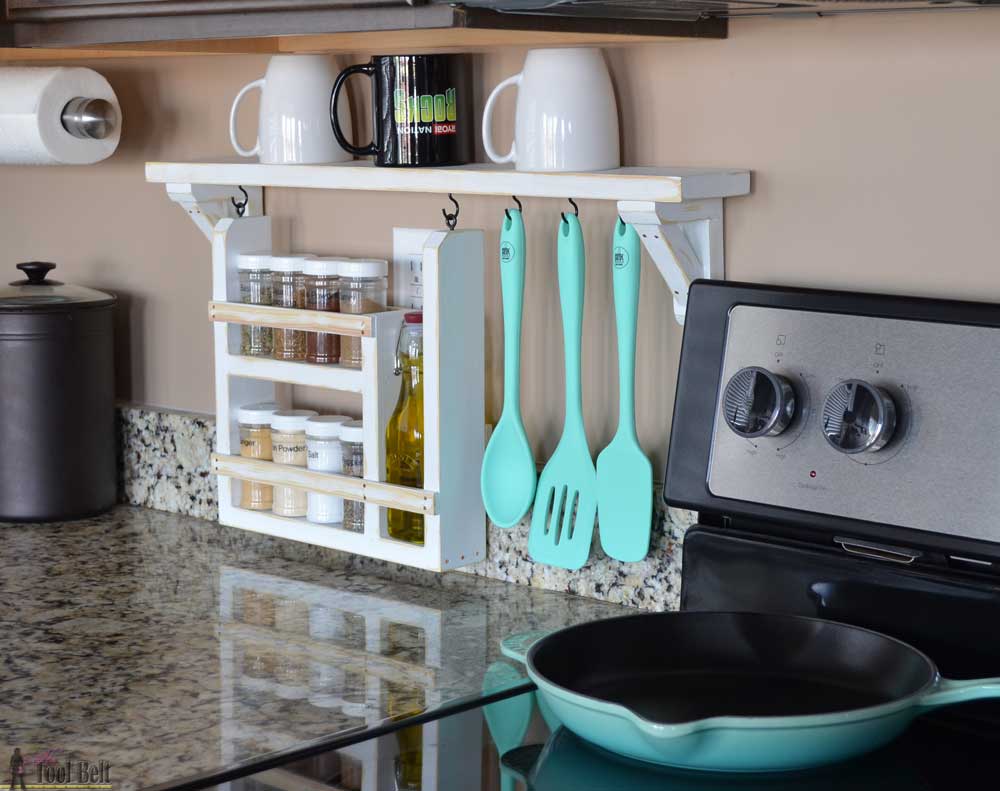 DIY Kitchen Counter Shelf 