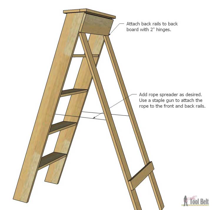 Free plans to build a DIY decorative vintage wood ladder. This vintage inspired ladder makes a unique display for weddings and home decor.