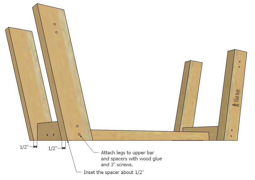 I'm making this cute bench for my porch! Build an easy double X bench from 2x4's and 2x3's with free plans.