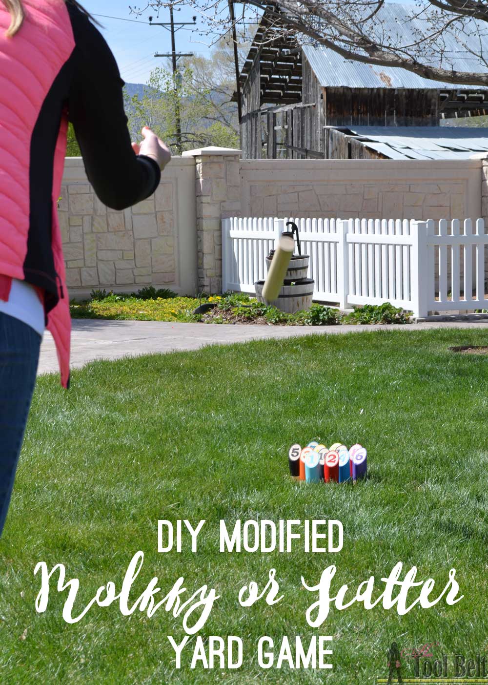 DIY Scatter Molkky Yard Game Her Tool Belt