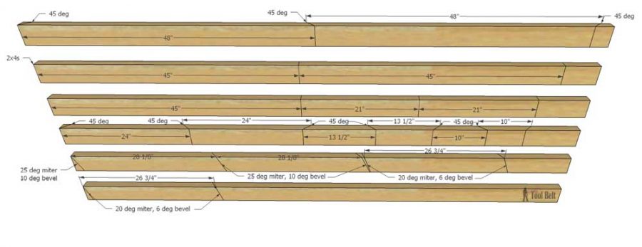 Build a rustic console table from simple 2x4 lumber. Free plans and building tutorial. 