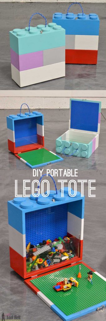 Make a DIY portable LEGO tote for hours of building fun in the car or on the go. 