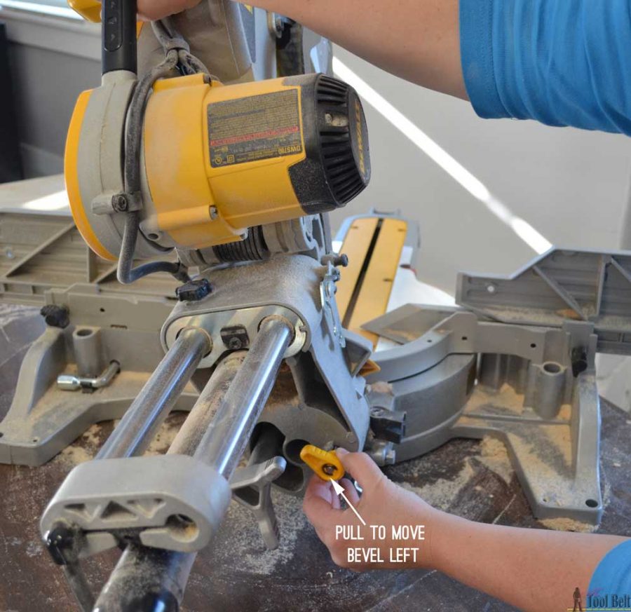 How to use a DeWALT 12" sliding compound miter saw. Dual bevel angle capability