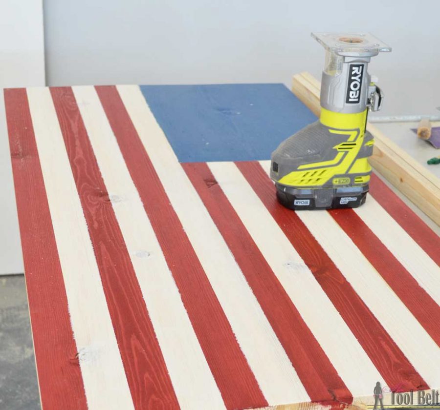 DIY Patriotic Wood Flag - Her Tool Belt