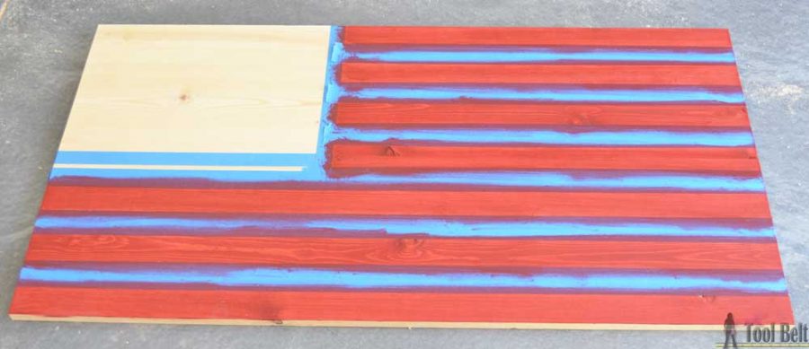 Sleek American wood flag home decor sign. Use a trim router to add the details!