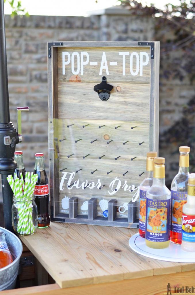 A fun and yummy addition to any summer time party, Pop-A-Top Flavor Drop bottle opener game. Open your favorite cold soda, watch where the cap drops and add the flavor! Mmmm Check out how to make it!