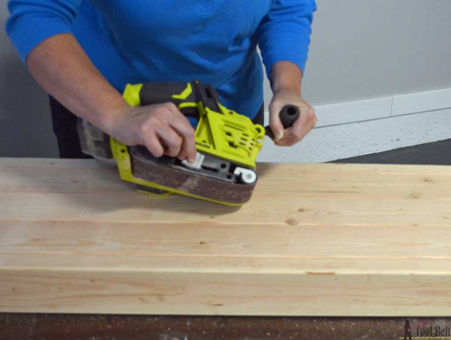 Build a rustic console table from simple 2x4 lumber. Free plans and building tutorial. 