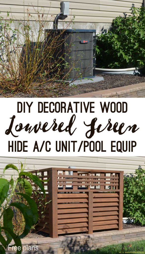 Wood Louver A/C Unit Screen - Her Tool Belt